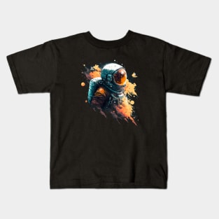 astronaut in space Kids T-Shirt